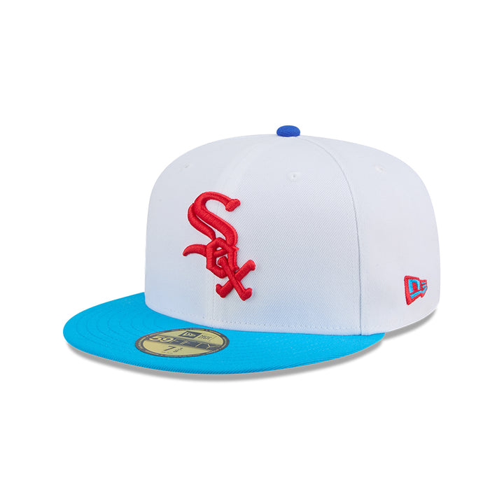 New Era หมวกรุ่น 59FIFTY PACK- RAMUNE CHICAGO WHITE SOX COOPERSTOWN 2-TONE BLUE FANATIC VISOR WHITE 59FIFTY CAP