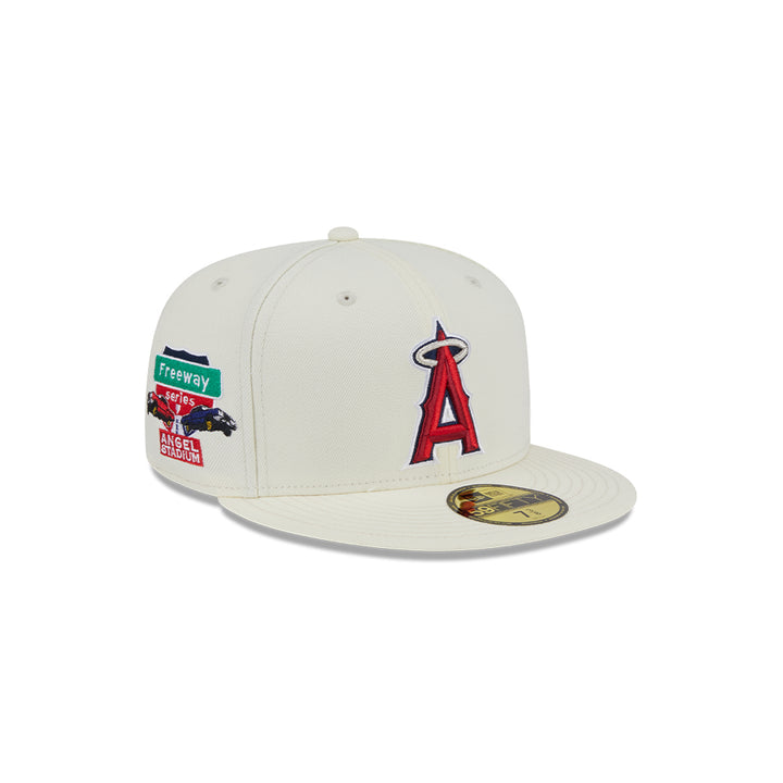 New Era หมวกรุ่น LOS ANGELES ANGELS 59FIFTY PACK - CITY SERIES CHROME WHITE 59FIFTY CAP