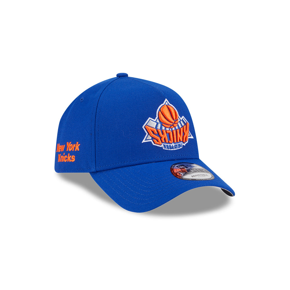 New Era หมวกรุ่น New York Knicks Upside Down Logo Nba Majestic Blue 9Forty Aframe Cap