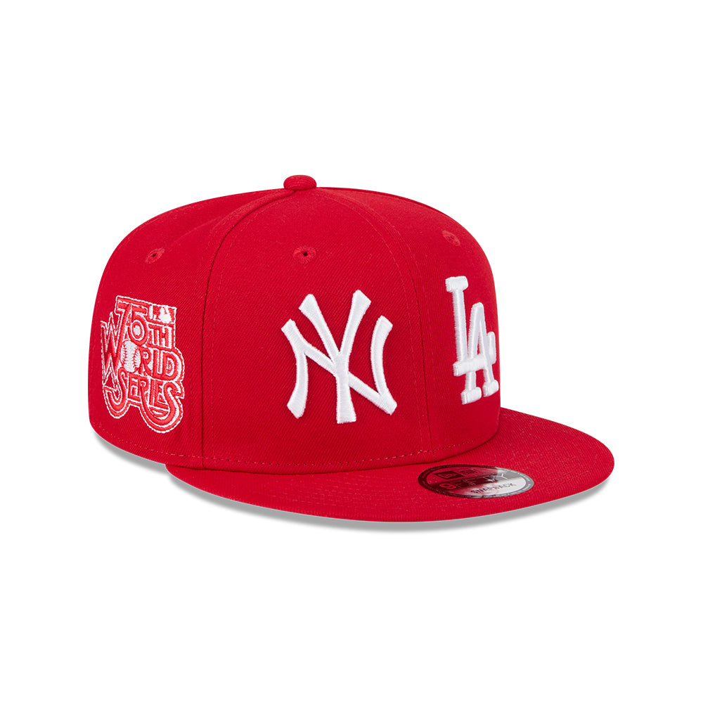 New Era หมวกรุ่น NEW YORK YANKEES & LOS ANGELES DODGERS MLB TWO TEAM SCARLET 9FIFTY CAP