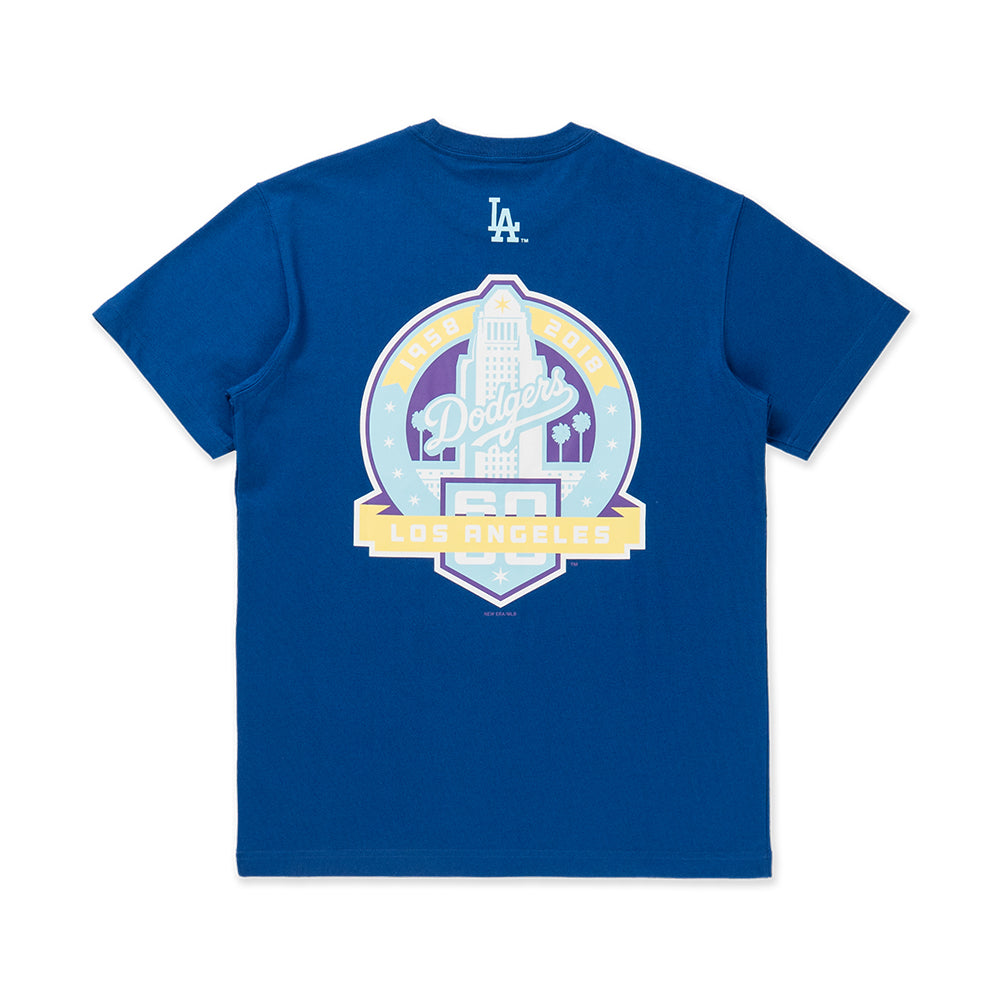 เสื้อยืดแขนสั้น New Era รุ่น 59Fifty Pack - Fire Los Angeles Dodgers Cooperstown Light Royal Short Sleeve T-Shirt
