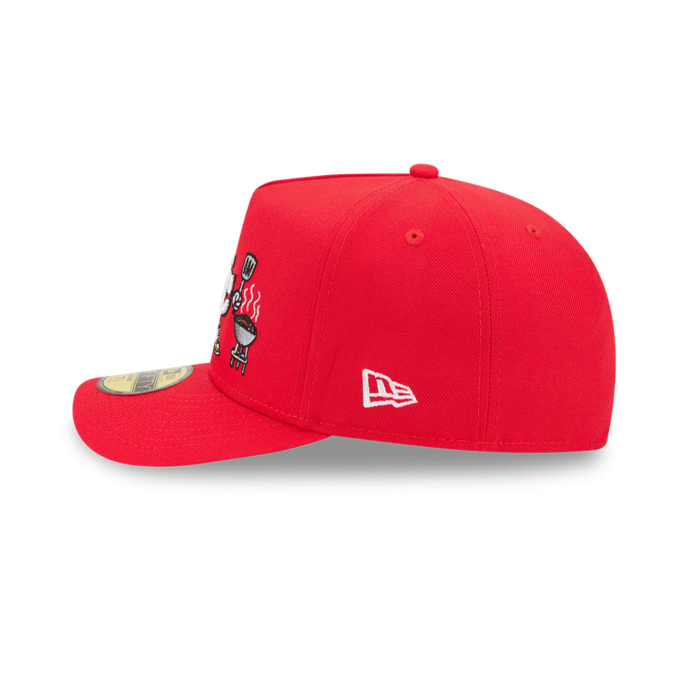 New Era หมวกรุ่น Kansas City Chiefs Nfl Cartoon Scarlet 59Fifty A-Frame Cap