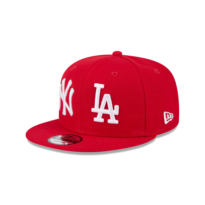New Era หมวกรุ่น NEW YORK YANKEES & LOS ANGELES DODGERS MLB TWO TEAM SCARLET 9FIFTY CAP