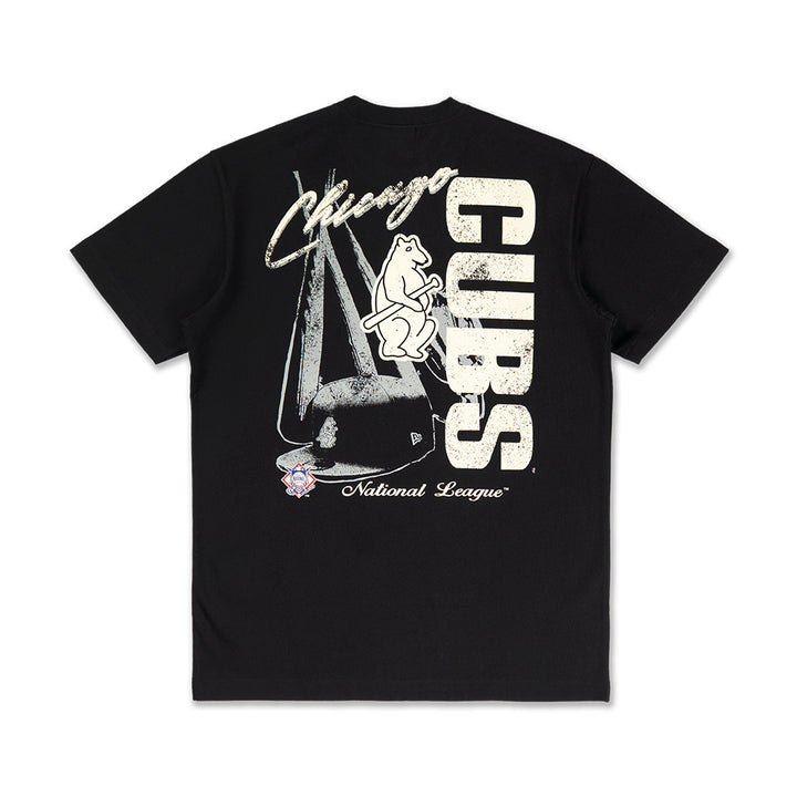 เสื้อยืดแขนสั้น New Era รุ่น Chicago Cubs Cooperstown League Mix Game Day Black Short Sleeve T-Shirt