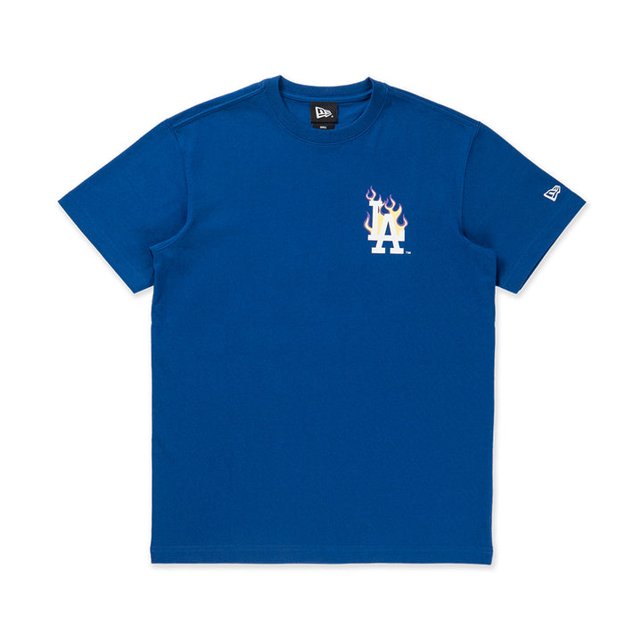 เสื้อยืดแขนสั้น New Era รุ่น 59Fifty Pack - Fire Los Angeles Dodgers Cooperstown Light Royal Short Sleeve T-Shirt