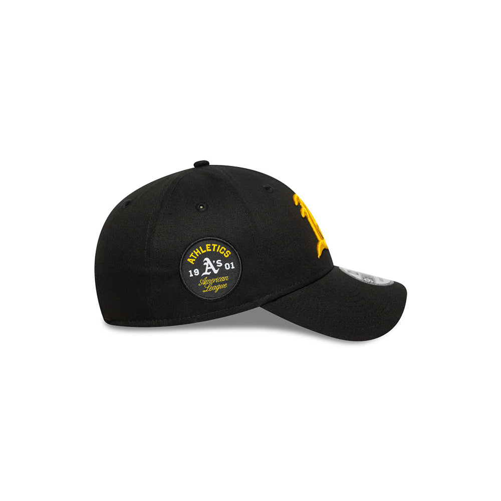 New Era หมวกรุ่น OAKLAND ATHLETICS SIDE PATCH BLACK 9FORTY CAP