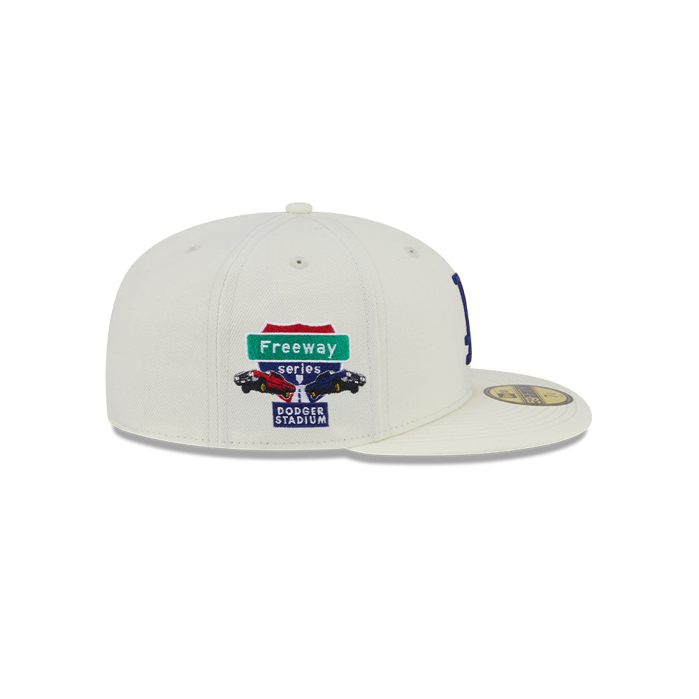 New Era หมวกรุ่น LOS ANGELES DODGERS 59FIFTY PACK - CITY SERIES CHROME WHITE 59FIFTY CAP
