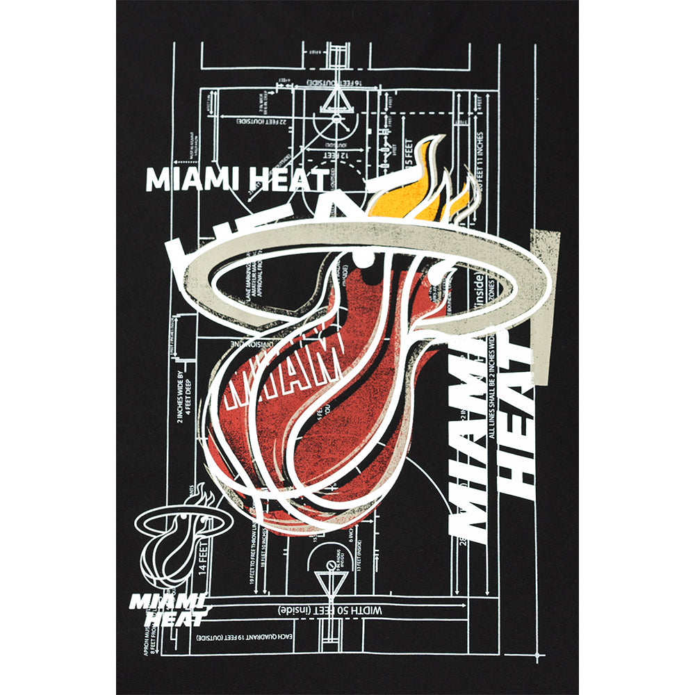 เสื้อโอเวอร์ไซส์ New Era รุ่น Miami Heat Graphic Pack Black Oversized Short Sleeve T-Shirt