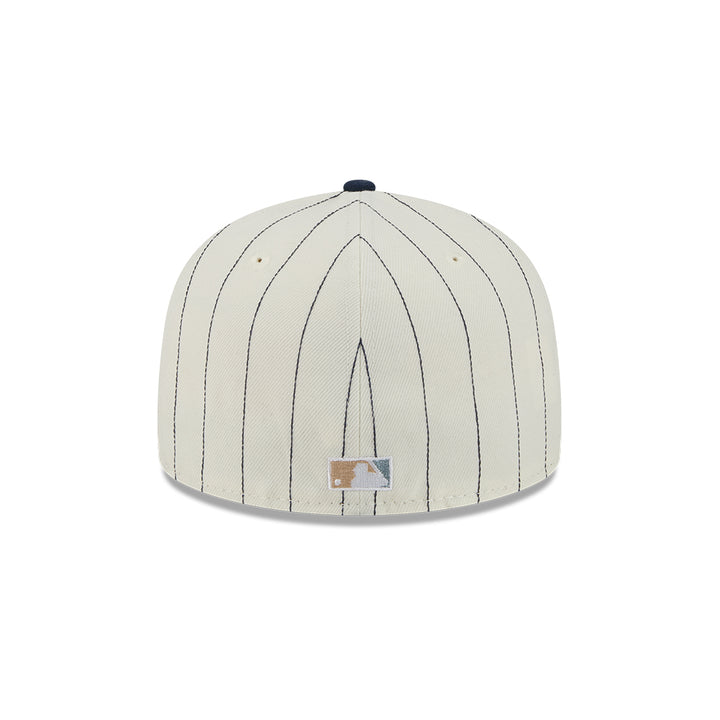 New Era หมวกรุ่น 59FIFTY PACK - STRIPES LOS ANGELES DODGERS COOPERSTOWN 2-TONE GRAPHITE VISOR CHROME WHITE 59FIFTY CAP