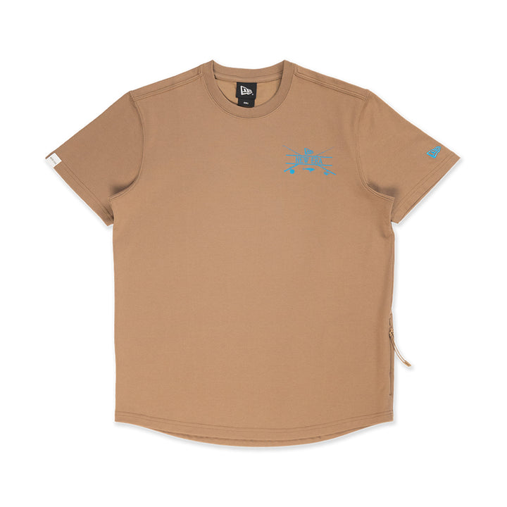 New Era เสื้อยืดแขนสั้นรุ่น New Era Outdoor Fishing Khaki Performance Short Sleeve T-Shirt