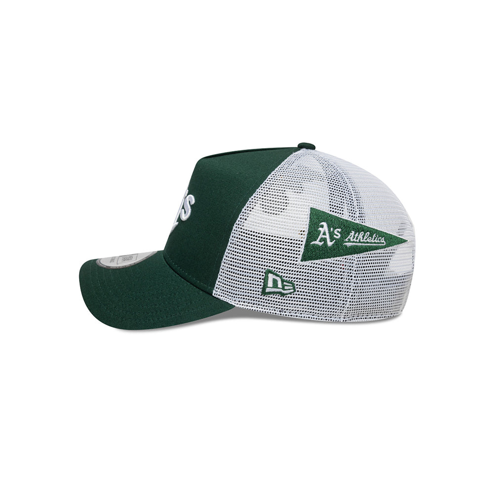 New Era หมวกรุ่น OAKLAND ATHLETICS MULTI PATCH DARK GREEN 9FORTY EF TRUCKER CAP