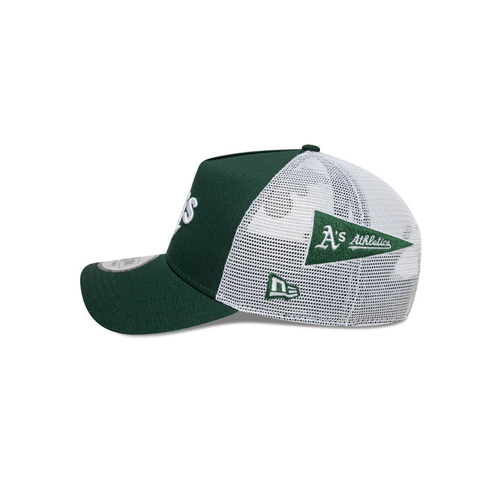 New Era หมวกรุ่น OAKLAND ATHLETICS MULTI PATCH DARK GREEN 9FORTY EF TRUCKER CAP