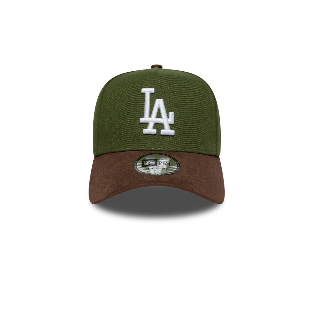 New Era หมวกรุ่น LOS ANGELES DODGERS SUEDE VISOR EFRAME RIFLE GREEN 9FORTY E-FRAME CAP