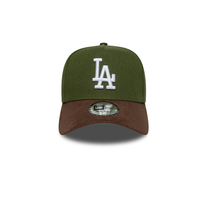 New Era หมวกรุ่น LOS ANGELES DODGERS SUEDE VISOR EFRAME RIFLE GREEN 9FORTY E-FRAME CAP