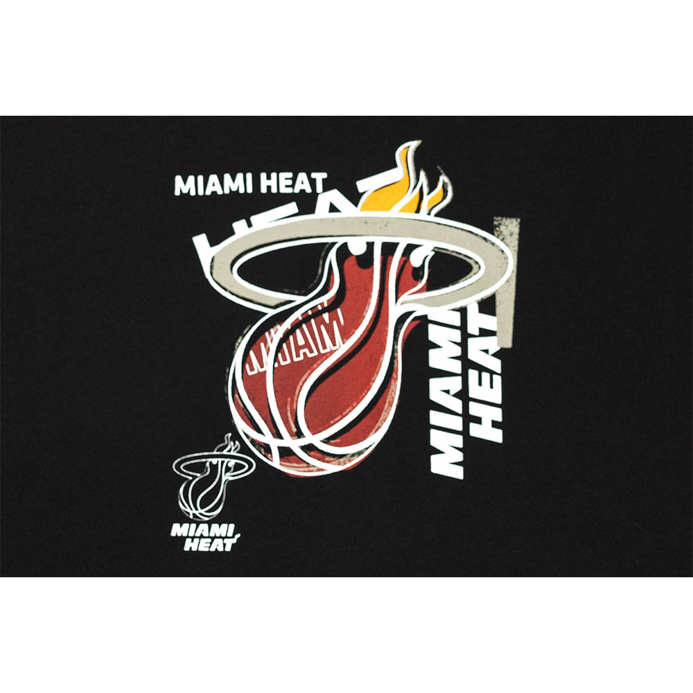 เสื้อโอเวอร์ไซส์ New Era รุ่น Miami Heat Graphic Pack Black Oversized Short Sleeve T-Shirt