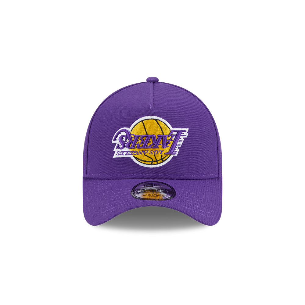 New Era หมวกรุ่น Los Angeles Lakers Upside Down Logo Nba True Purple 9Forty Aframe Cap