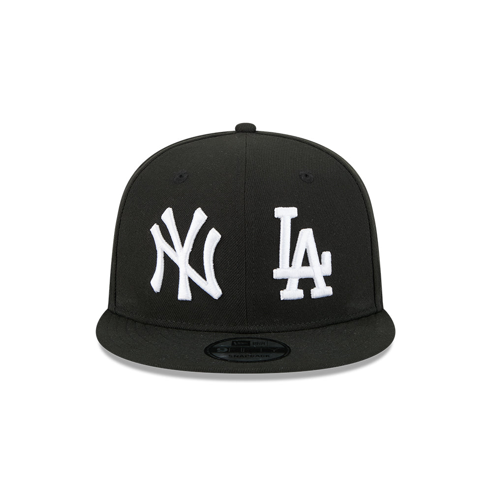 New Era หมวกรุ่น NEW YORK YANKEES & LOS ANGELES DODGERS MLB TWO TEAM BLACK 9FIFTY CAP