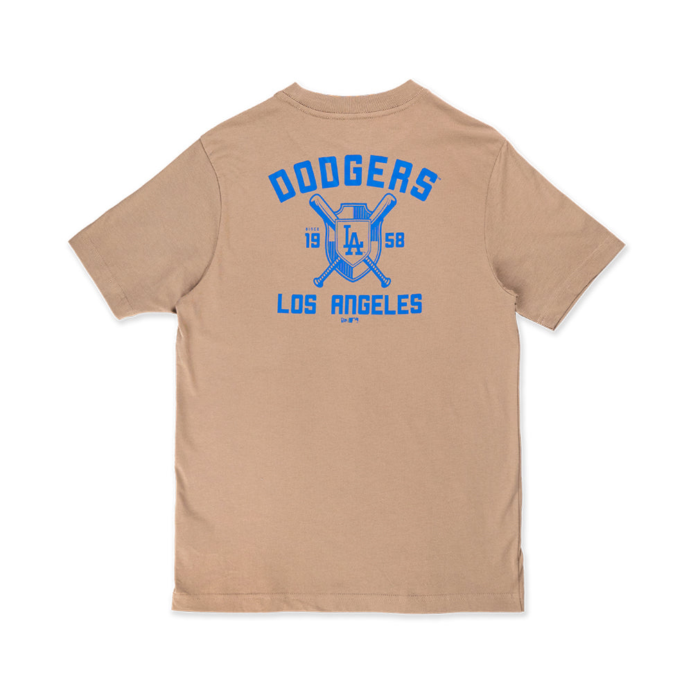 New Era เสื้อยืดแขนสั้นรุ่น LOS ANGELES DODGERS ESSENTIAL KHAKI SHORT SLEEVE TEE