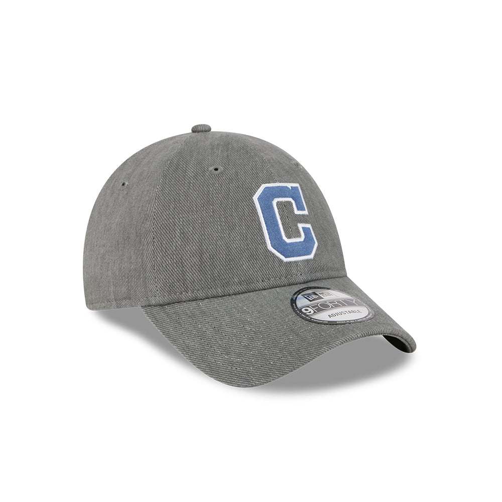 หมวกแก๊ป New Era รุ่น Cleveland Indians Cooperstown MLB Varsity Gray 9Forty Unst Cap