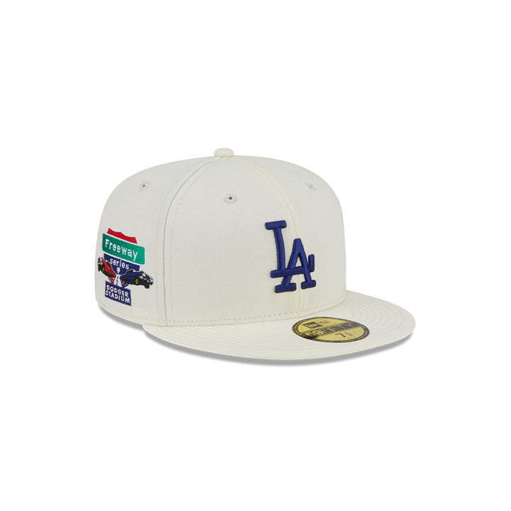 New Era หมวกรุ่น LOS ANGELES DODGERS 59FIFTY PACK - CITY SERIES CHROME WHITE 59FIFTY CAP