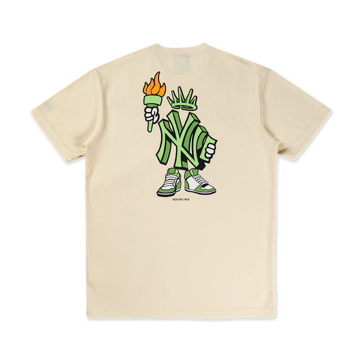 New Era เสื้อยืดแขนสั้นรุ่น NEW YORK YANKEES MLB CARTOON CHROME WHITE SHORT SLEEVE T-SHIRT