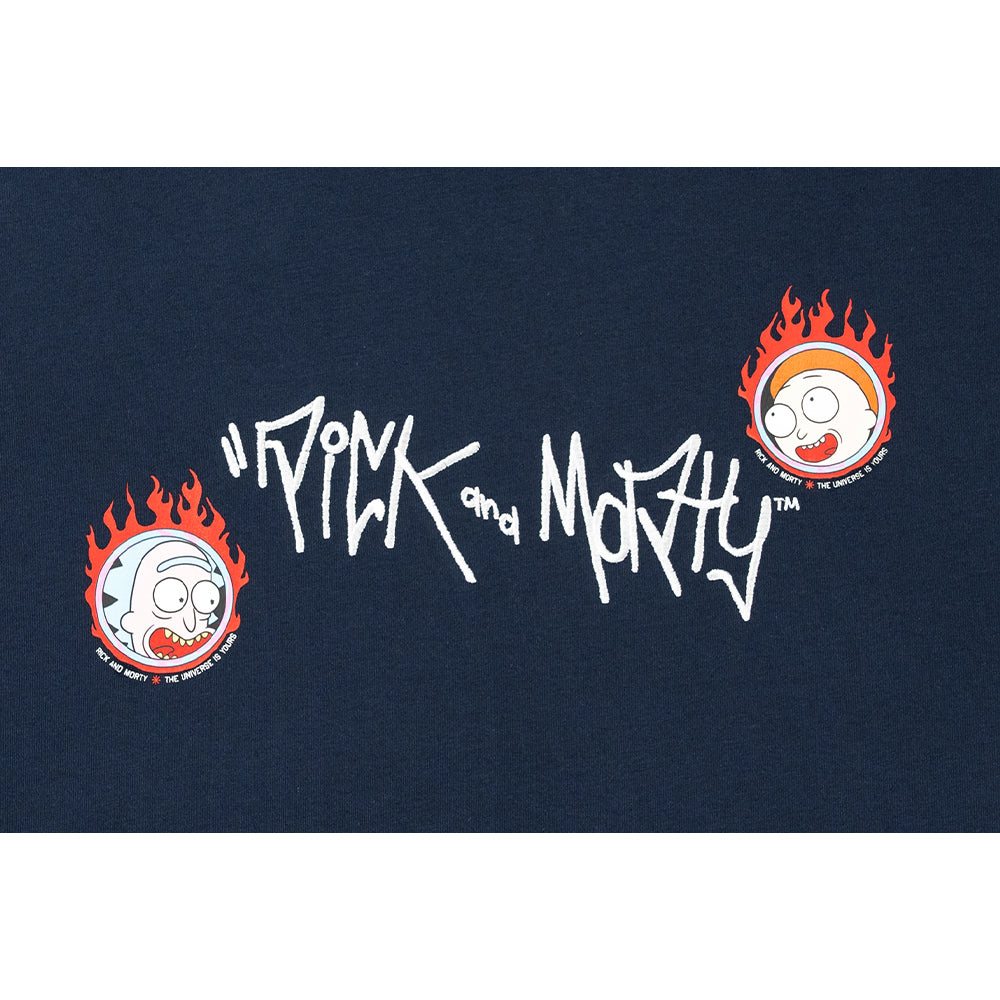 New Era เสื้อยืดแขนสั้นรุ่น Rick And Morty Science Grandpa Oceanside Blue Oversized Short Sleeve T-Shirt