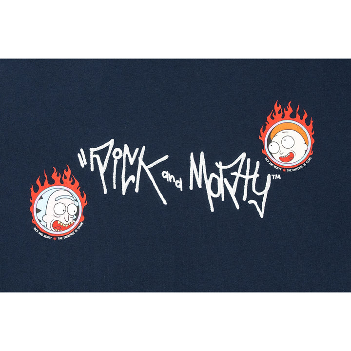 New Era เสื้อยืดแขนสั้นรุ่น Rick And Morty Science Grandpa Oceanside Blue Oversized Short Sleeve T-Shirt