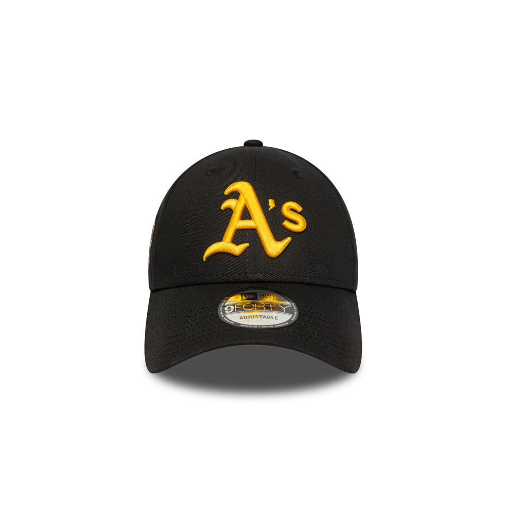 New Era หมวกรุ่น OAKLAND ATHLETICS SIDE PATCH BLACK 9FORTY CAP