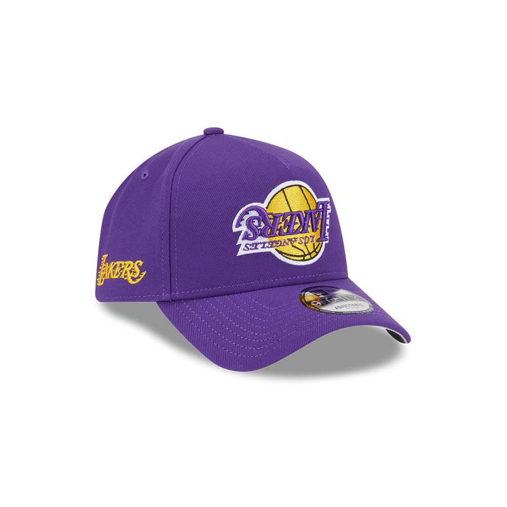 New Era หมวกรุ่น Los Angeles Lakers Upside Down Logo Nba True Purple 9Forty Aframe Cap