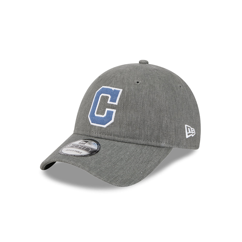 หมวกแก๊ป New Era รุ่น Cleveland Indians Cooperstown MLB Varsity Gray 9Forty Unst Cap