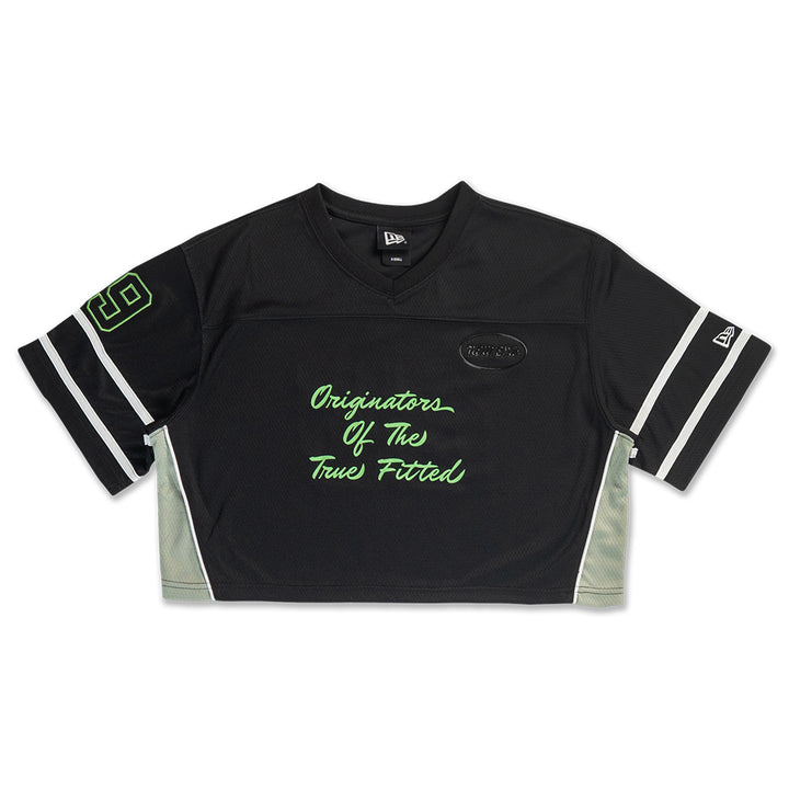 New Era เสื้อครอปรุ่น NEW ERA JELLY PACK BLACK WOMEN CROP AMERICAN FOOTBALL JERSEY Set