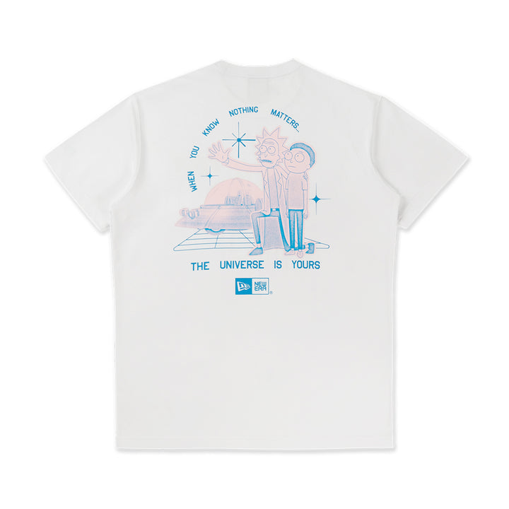 New Era เสื้อยืดแขนสั้นรุ่น Rick And Morty The Universe Is Yours White Short Sleeve T-Shirt