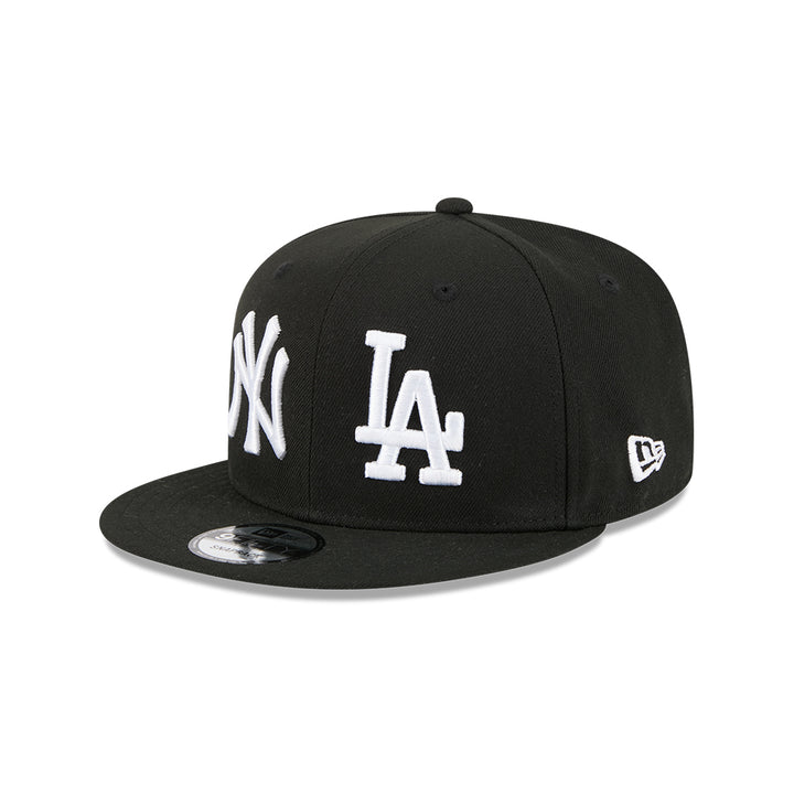 New Era หมวกรุ่น NEW YORK YANKEES & LOS ANGELES DODGERS MLB TWO TEAM BLACK 9FIFTY CAP