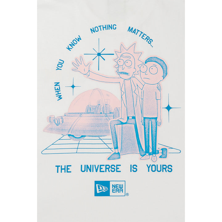 New Era เสื้อยืดแขนสั้นรุ่น Rick And Morty The Universe Is Yours White Short Sleeve T-Shirt
