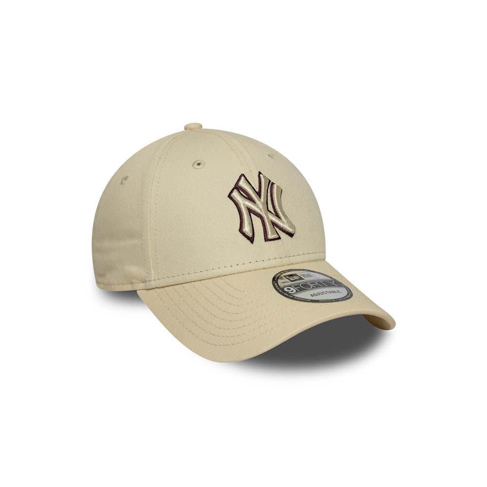 New Era หมวกรุ่น NEW YORK YANKEES TEAM OUTLINE LIGHT CREAM 9FORTY CAP