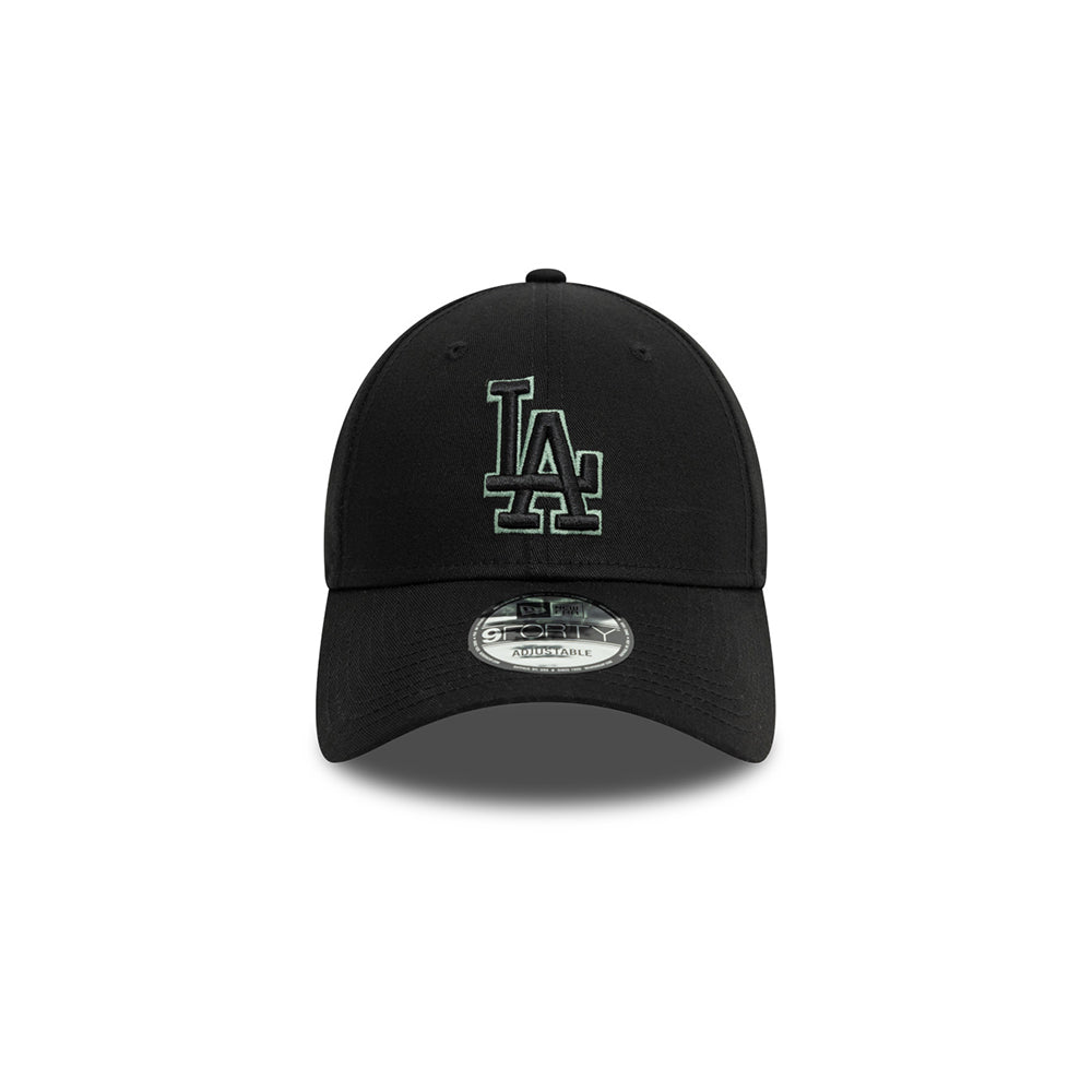 New Era หมวกรุ่น LOS ANGELES DODGERS TEAM OUTLINE 9FORTY BLACK 9FORTY CAP