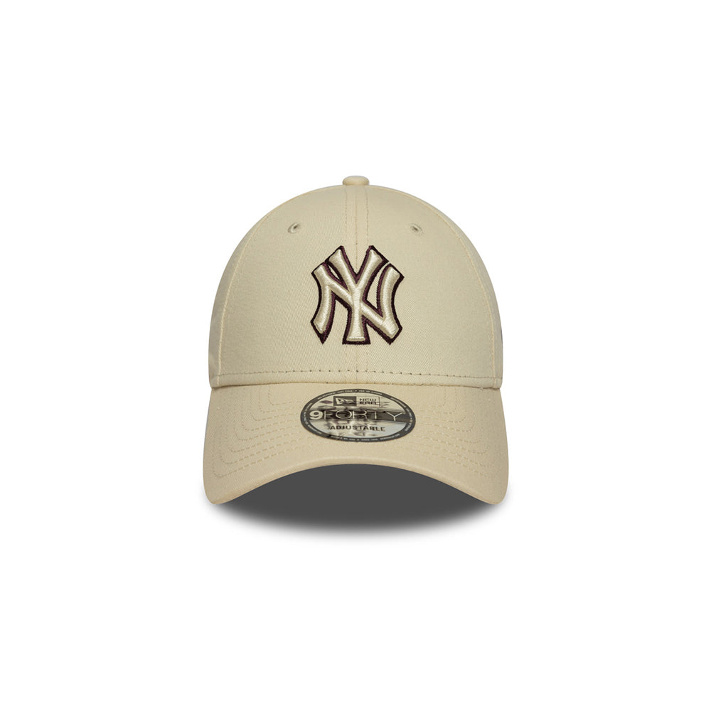 New Era หมวกรุ่น NEW YORK YANKEES TEAM OUTLINE LIGHT CREAM 9FORTY CAP