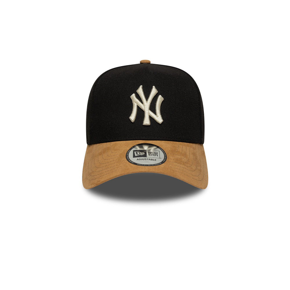 New Era หมวกรุ่น NEW YORK YANKEES SUEDE VISOR EFRAME BLACK 9FORTY E-FRAME CAP