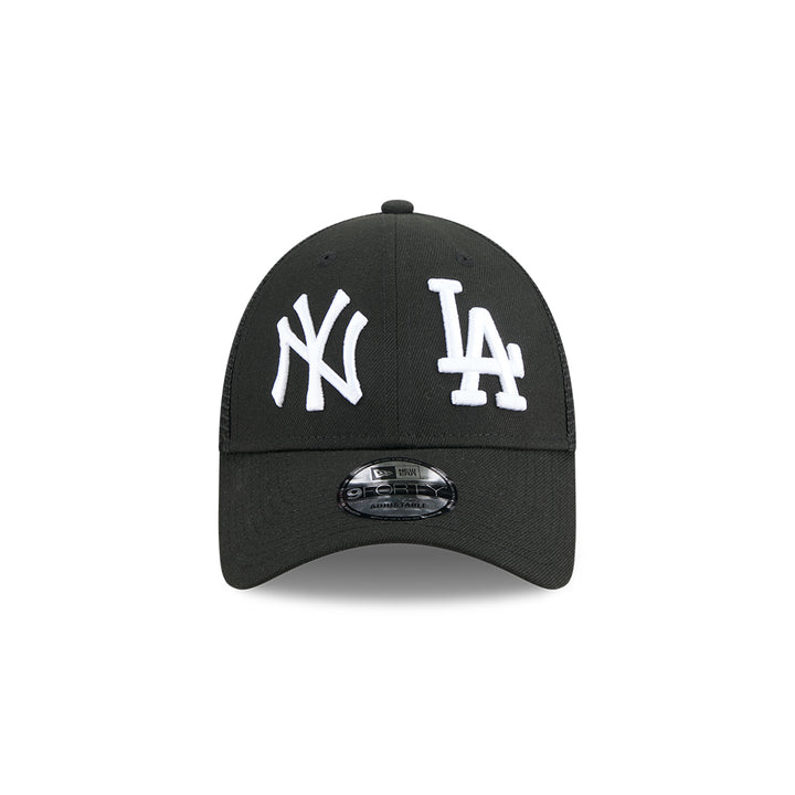 New Era หมวกรุ่น NEW YORK YANKEES & LOS ANGELES DODGERS MLB TWO TEAM BLACK 9FORTY TRUCKER CAP