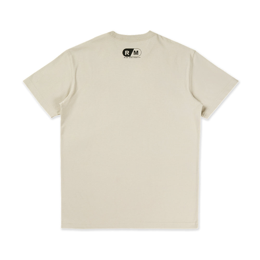 New Era เสื้อยืดแขนสั้นรุ่น Rick And Morty Split Graphic Vintage Stone Short Sleeve T-Shirt