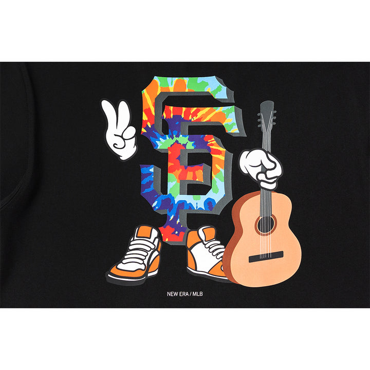 New Era เสื้อยืดแขนสั้นรุ่น SAN FRANCISCO GIANTS MLB CARTOON BLACK SHORT SLEEVE T-SHIRT