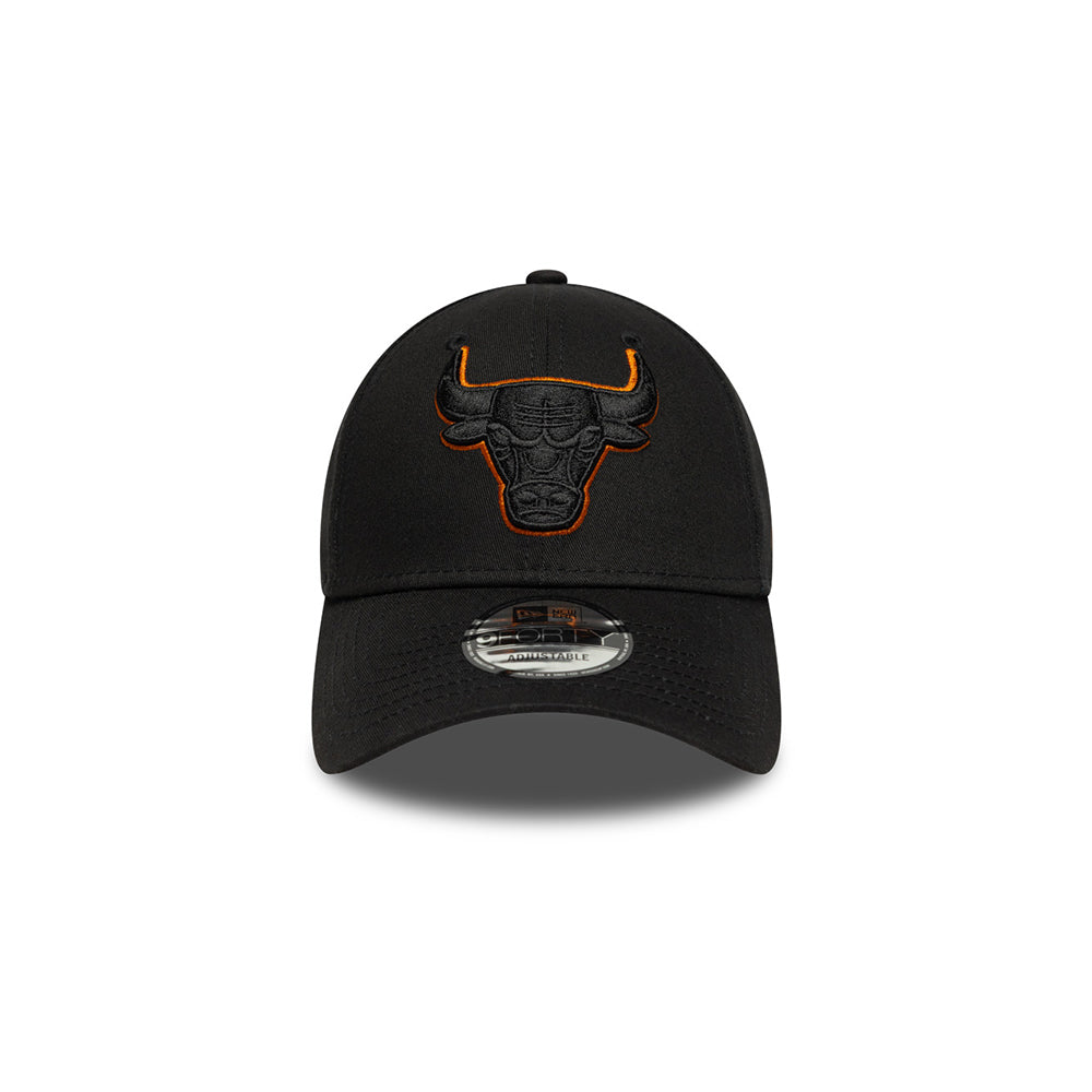 New Era หมวกรุ่น CHICAGO BULLS TEAM OUTLINE BLACK 9FORTY CAP