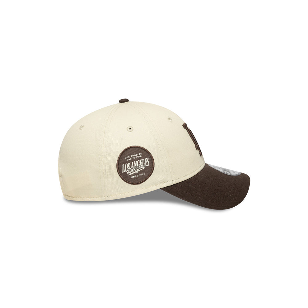 New Era หมวกรุ่น LOS ANGELES DODGERS SIDE PATCH 2-TONE BROWN VISOR LIGHT CREAM 9FORTY CAP