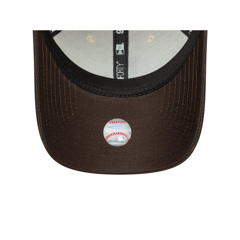 New Era หมวกรุ่น LOS ANGELES DODGERS SIDE PATCH 2-TONE BROWN VISOR LIGHT CREAM 9FORTY CAP