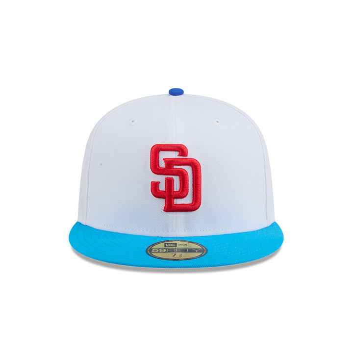 New Era หมวกรุ่น 59FIFTY PACK- RAMUNE SAN DIEGO PADRES COOPERSTOWN 2-TONE BLUE FANATIC VISOR WHITE 59FIFTY CAP