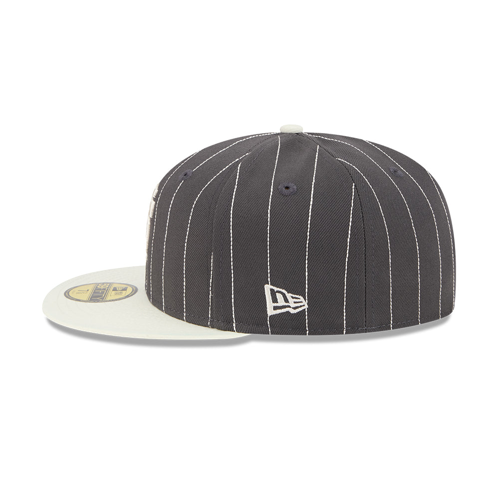 New Era หมวกรุ่น 59FIFTY PACK - STRIPES SAN FRANCISCO GIANTS COOPERSTOWN 2-TONE CHROME WHITE VISOR GRAPHITE 59FIFTY CAP