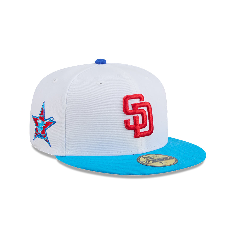 New Era หมวกรุ่น 59FIFTY PACK- RAMUNE SAN DIEGO PADRES COOPERSTOWN 2-TONE BLUE FANATIC VISOR WHITE 59FIFTY CAP