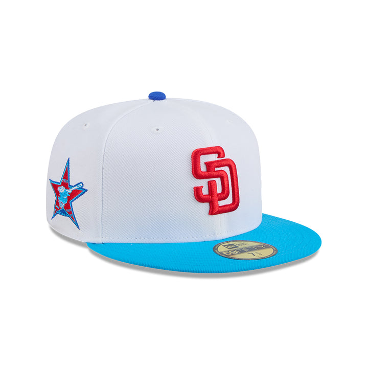 New Era หมวกรุ่น 59FIFTY PACK- RAMUNE SAN DIEGO PADRES COOPERSTOWN 2-TONE BLUE FANATIC VISOR WHITE 59FIFTY CAP