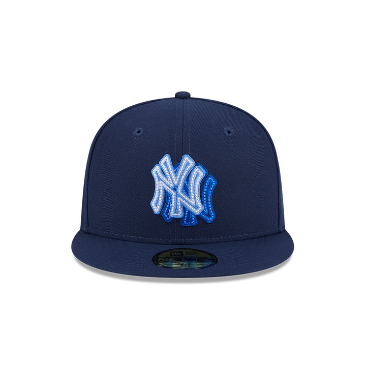 New Era หมวกรุ่น 59Fifty Pack - Neon Glow New York Yankees Cooperstown Oceanside Blue 59Fifty Cap