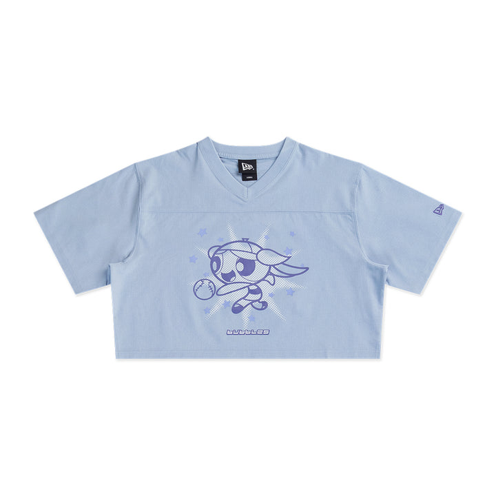 New Era เสื้อครอปรุ่น BUBBLES THE POWERPUFF GIRL BLUE WOMEN CROP JERSEY
